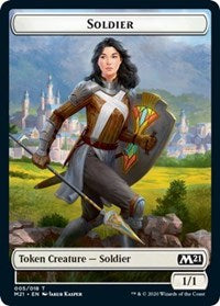 Image of Soldier // Weird Double-Sided Token [Core Set 2021 Tokens]