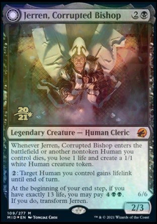 Image of Jerren, Corrupted Bishop // Ormendahl, the Corrupted [Innistrad: Midnight Hunt Prerelease Promos]