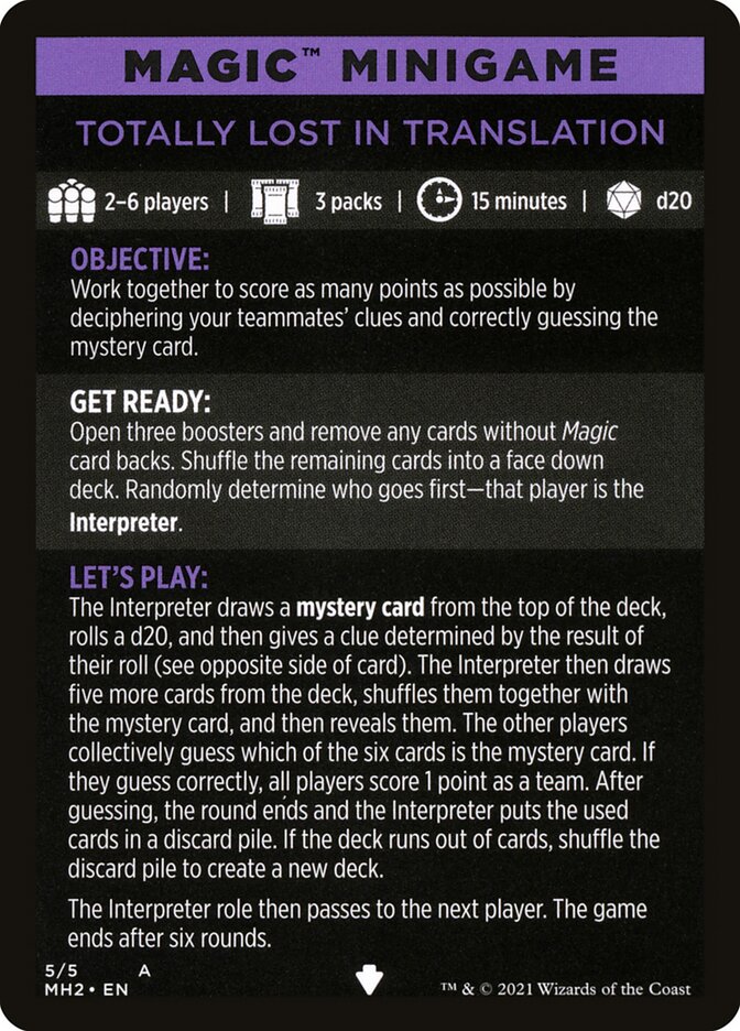 Image of Totally Lost in Translation (Magic Minigame) [Modern Horizons 2 Minigame]