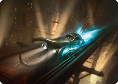 Image of Run Out of Town Art Card [Streets of New Capenna Art Series]