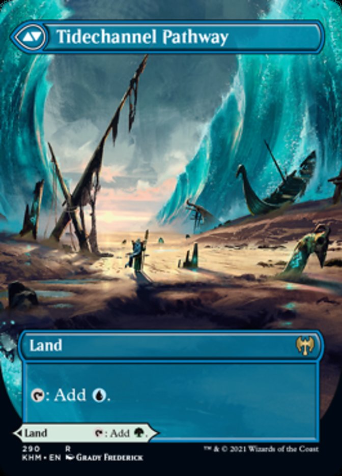 Image of Barkchannel Pathway // Tidechannel Pathway (Borderless Alternate Art) [Kaldheim]
