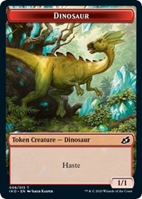 Image of Dinosaur // Human Soldier (003) Double-Sided Token [Ikoria: Lair of Behemoths Tokens]