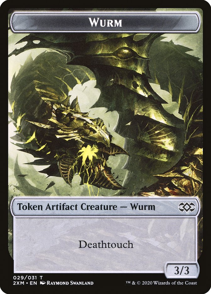 Image of Elephant // Wurm (029) Double-Sided Token [Double Masters Tokens]