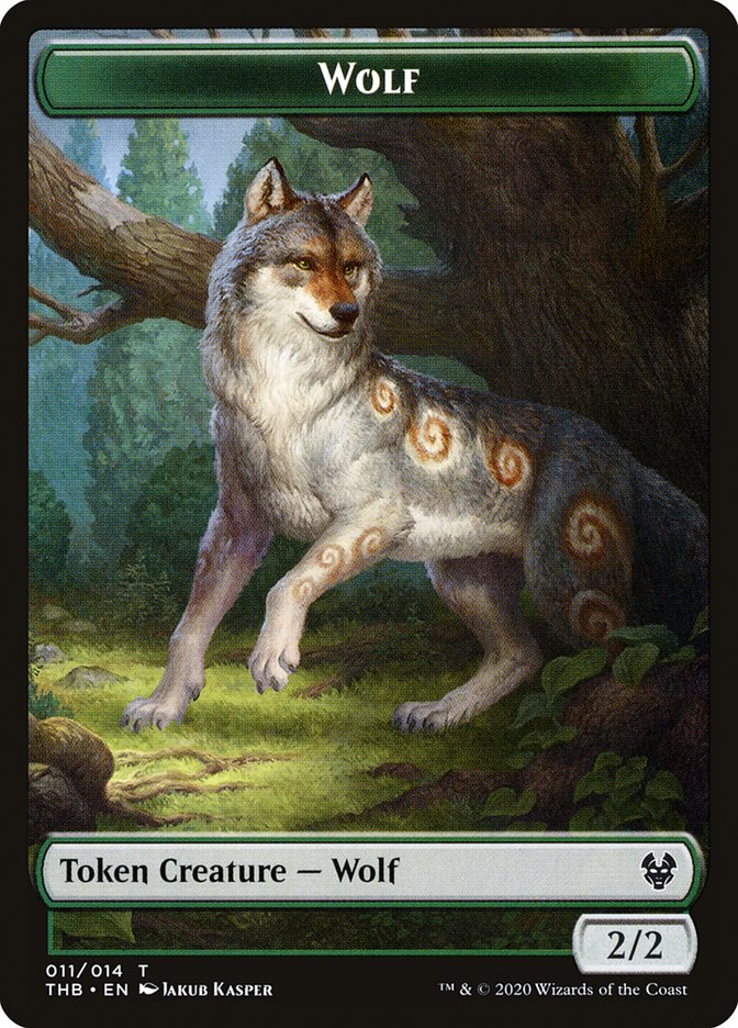 Image of Satyr // Wolf Double-Sided Token [Theros Beyond Death Tokens]