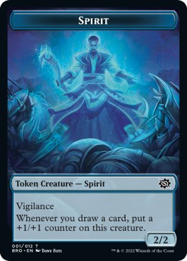 Image of Powerstone // Spirit Double-Sided Token [The Brothers' War Tokens]
