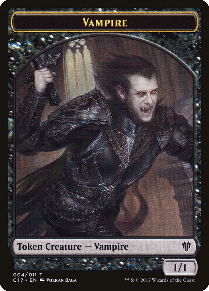 Image of Bat // Vampire Double-Sided Token [Commander 2017 Tokens]