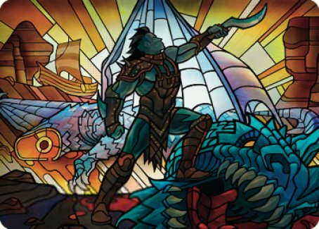 Image of Astor, Bearer of Blades Art Card [Dominaria United Art Series]