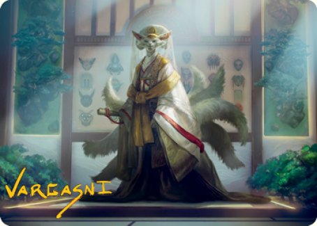 Image of Light-Paws, Emperor's Voice Art Card (Gold-Stamped Signature) [Kamigawa: Neon Dynasty Art Series]