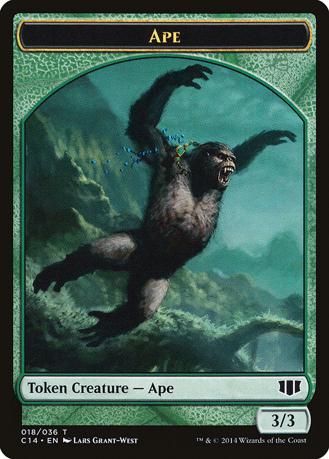 Image of Ape // Zombie (011/036) Double-Sided Token [Commander 2014 Tokens]