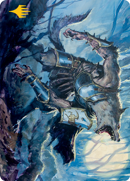 Image of Moonrage Brute Art Card (Gold-Stamped Signature) [Innistrad: Midnight Hunt Art Series]