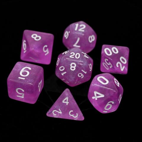 Die Hard Dice - Sakura w/ White - Pink/White- 7 Piece RPG Set