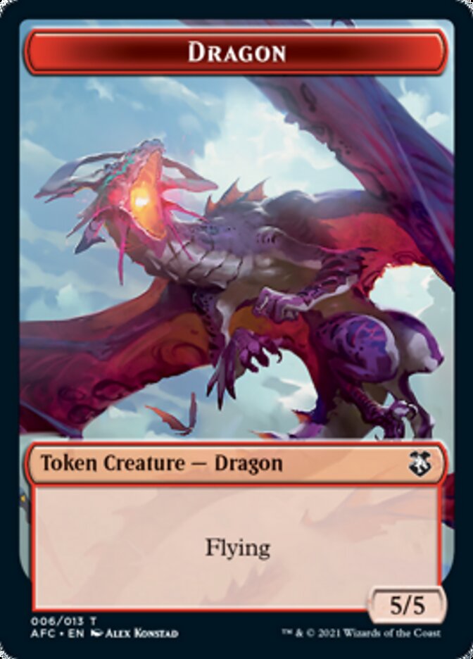 Image of Dragon // Dragon Spirit Double-Sided Token [Dungeons & Dragons: Adventures in the Forgotten Realms Commander Tokens]
