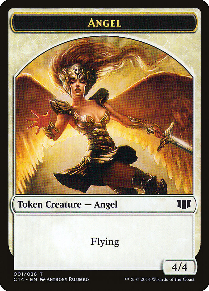 Image of Angel // Cat Double-Sided Token [Commander 2014 Tokens]