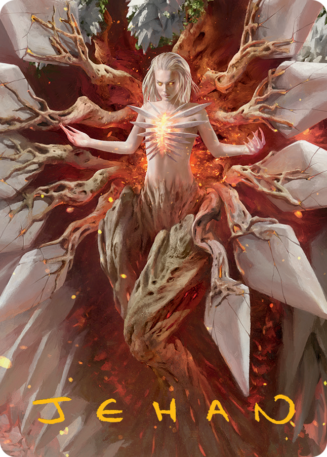 Image of Wrenn and Realmbreaker Art Card (Gold-Stamped Signature) [March of the Machine Art Series]