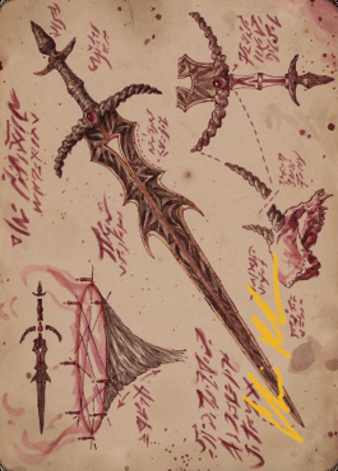 Image of Blackblade Reforged Art Card (Gold-Stamped Signature) [The Brothers' War Art Series]