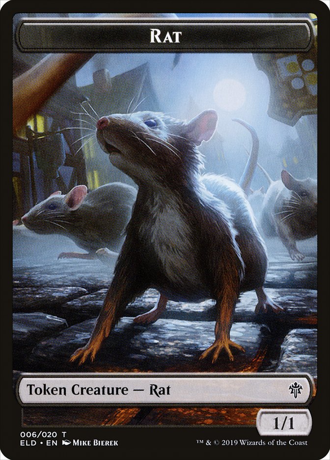 Image of Rat Token [Throne of Eldraine Tokens]
