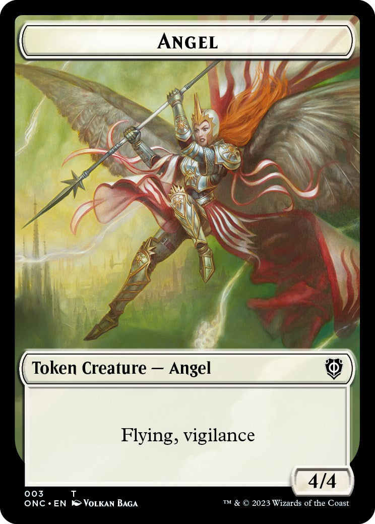 Image of Soldier (008) // Angel Double-Sided Token [Phyrexia: All Will Be One Commander Tokens]