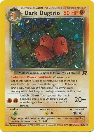 Image of Dark Dugtrio 6/82 Holo Team Rocket (Lightly Played) Unlimited