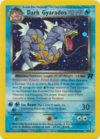 Dark Gyarados 8/82 Holo Team Rocket (Light Play) Unlimited