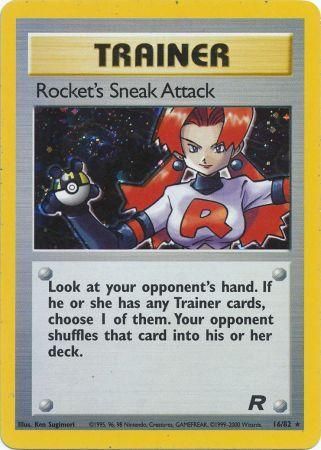 TRAINER Rocket's Sneak Attack 16/82 Holo Team Rocket (Near Mint) Unlimited