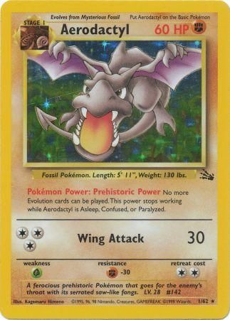 Image of Aerodactyl 1/62 Holo Fossil ( Lightly Played) Unlimited