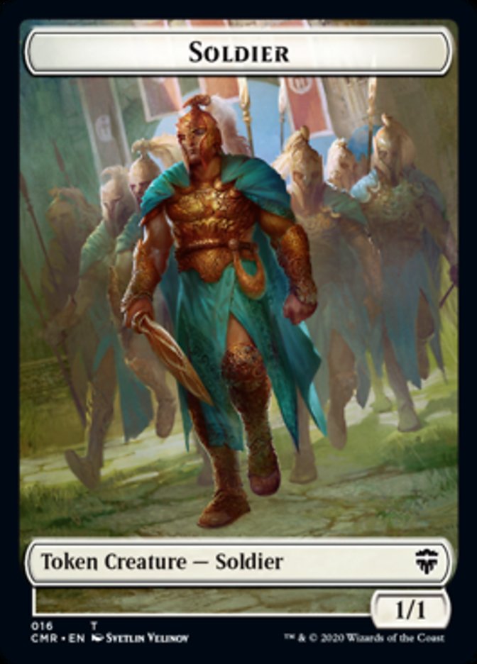 Image of Cat // Soldier Double-Sided Token [Commander Legends Tokens]