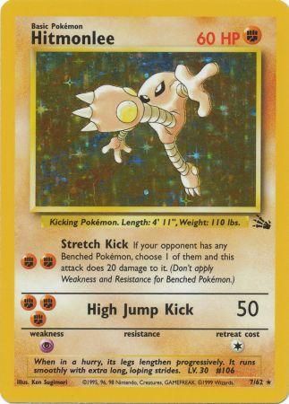 Image of Hitmonlee 7/62 Holo Fossil (Near Mint) Unlimited