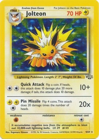 Jolteon 4/64 Holo Jungle (Near Mint) Unlimited