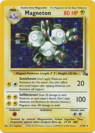 Magneton 11/62 Holo Fossil (Near Mint) Unlimited