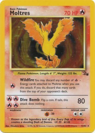 Moltres 12/62 Holo Fossil (Near Mint) Unlimited