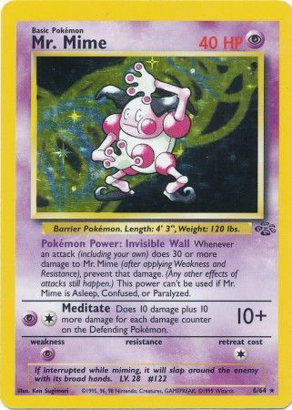 Image of Mr. Mime  6/64 Holo Jungle (Light Play) Unlimited