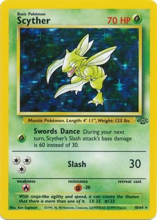 Scyther 10/64 Holo Jungle (Near Mint) Unlimited