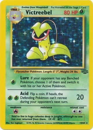 Image of Victreebel 14/64 Holo Jungle (Lightly Played) Unlimited