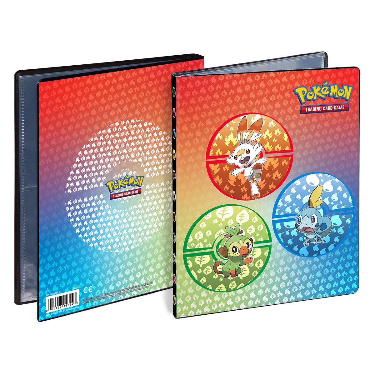Image of Pokemon 4 Pocket Binder Galar Starters - Grookey, Scorbunny, Sobble