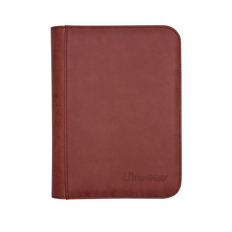 Ruby Suede Zipper 4 Pocket Binder - Ultra Pro