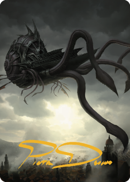 Image of Nautiloid Ship Art Card (Gold-Stamped Signature) [Commander Legends: Battle for Baldur's Gate Art Series]
