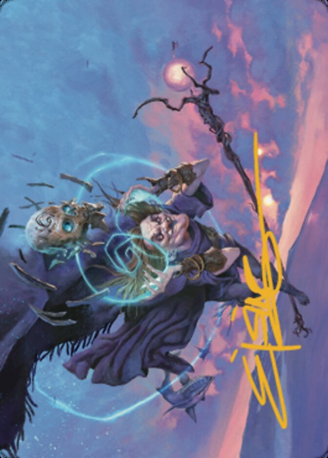 Image of Zur, Eternal Schemer Art Card 1 (Gold-Stamped Signature) [Dominaria United Art Series]