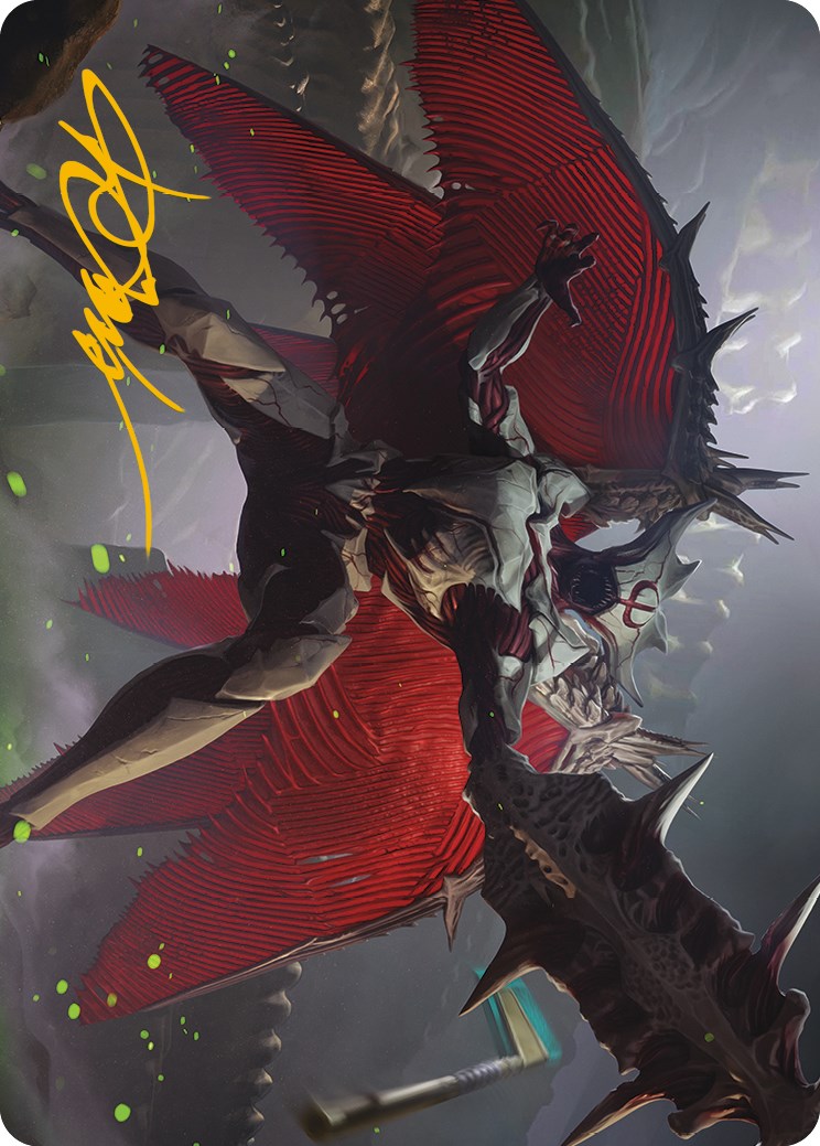 Image of Phyrexian Vindicator Art Card (Gold-Stamped Signature) [Phyrexia: All Will Be One Art Series]