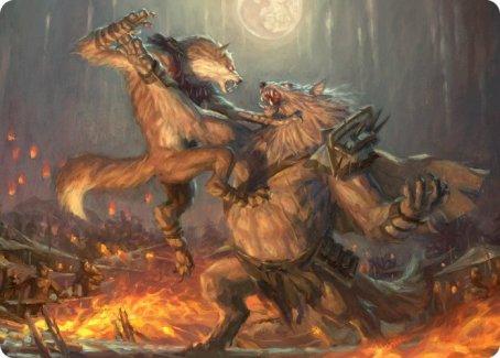 Image of Duel for Dominance Art Card [Innistrad: Midnight Hunt Art Series]