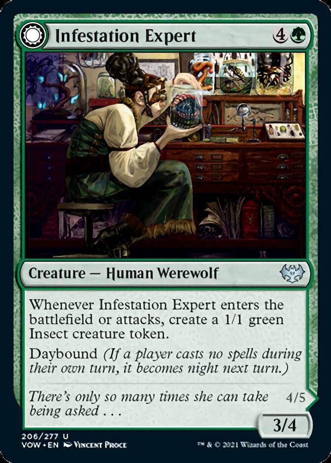 Image of Infestation Expert // Infested Werewolf [Innistrad: Crimson Vow]