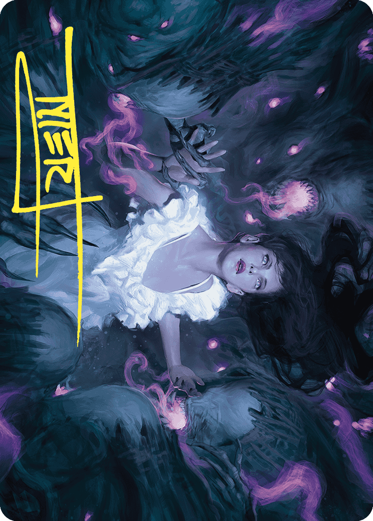 Image of Neva, Stalked by Nightmares Art Card (Gold-Stamped Signature) [Wilds of Eldraine Art Series]