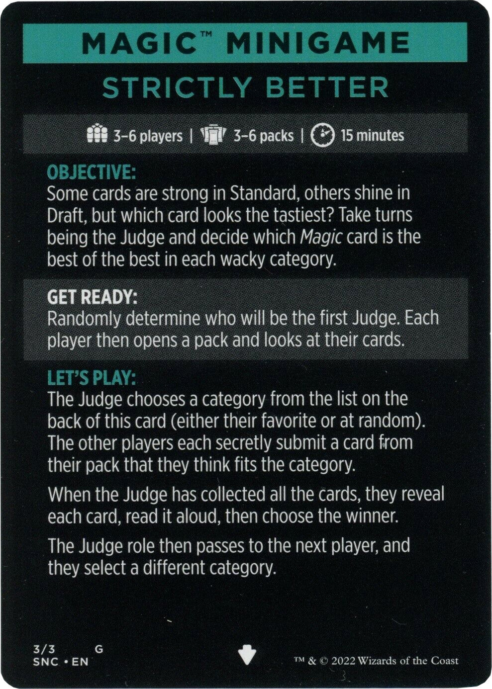 Image of Strictly Better (Magic Minigame) [Streets of New Capenna Minigame]