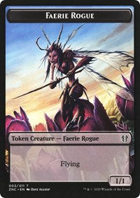 Image of Faerie Rogue // Thopter Double-Sided Token [Zendikar Rising Commander Tokens]