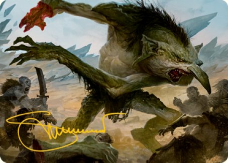 Image of Troll Art Card (Gold-Stamped Signature) [Dungeons & Dragons: Adventures in the Forgotten Realms Art Series]