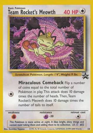 Image of Team Rocket's Meowth (Black Star Promo) (NM)