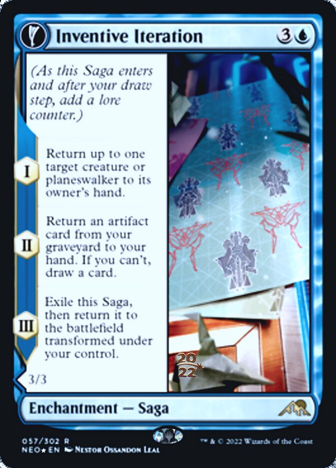 Image of Inventive Iteration // Living Breakthrough [Kamigawa: Neon Dynasty Prerelease Promos]