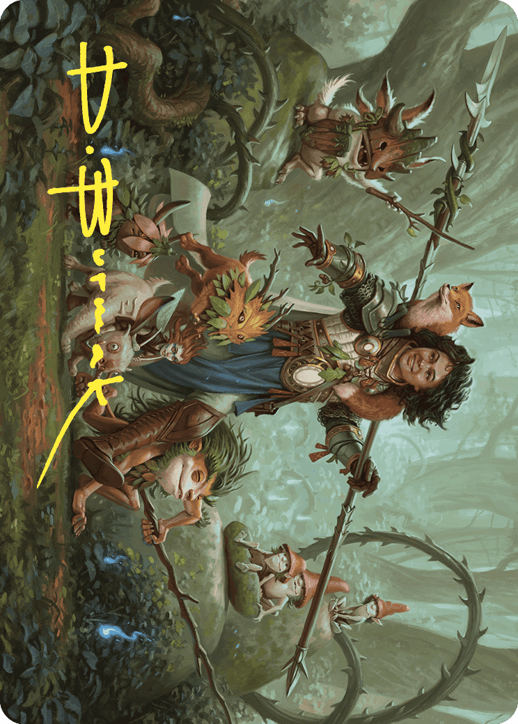 Image of Ellivere of the Wild Court Art Card (Gold-Stamped Signature) [Wilds of Eldraine Art Series]