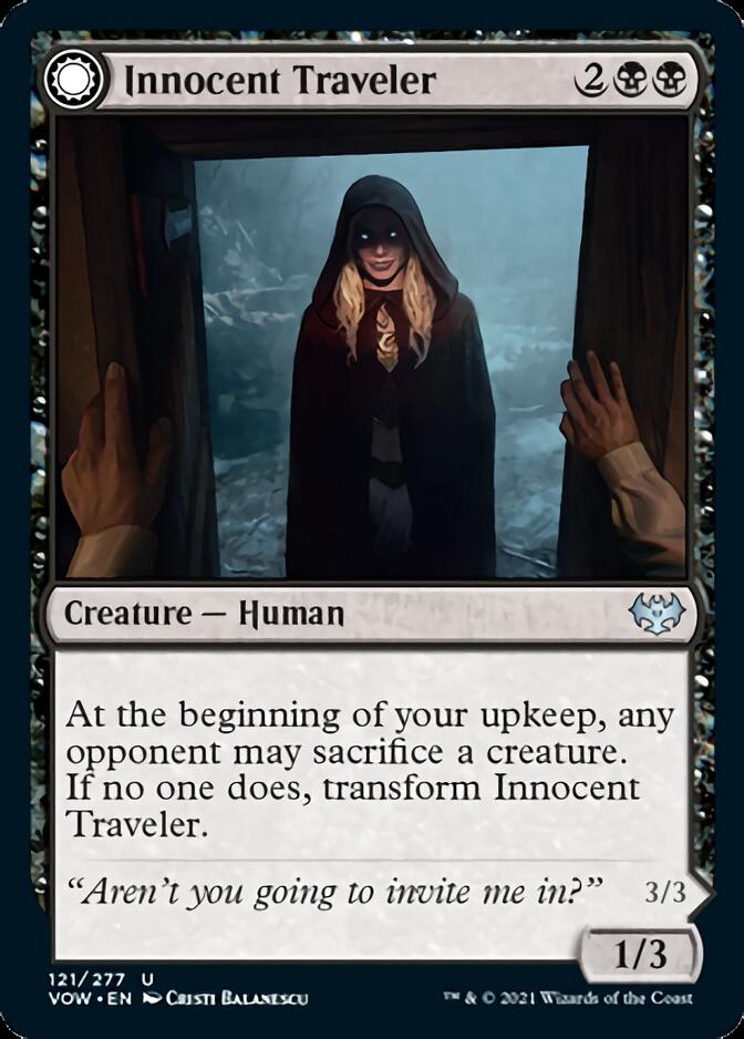 Image of Innocent Traveler // Malicious Invader [Innistrad: Crimson Vow]