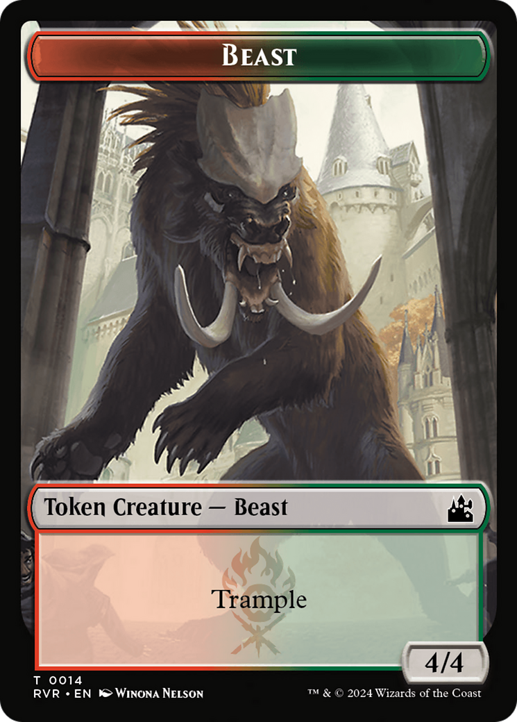 Image of Beast Token [Ravnica Remastered Tokens]