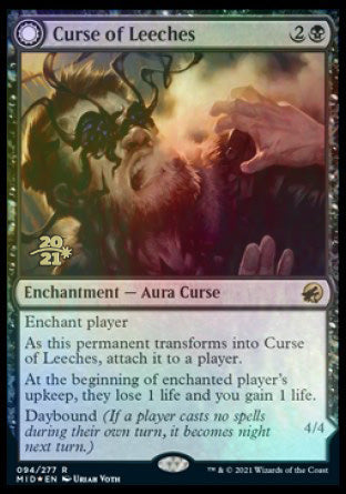 Image of Curse of Leeches // Leeching Lurker [Innistrad: Midnight Hunt Prerelease Promos]